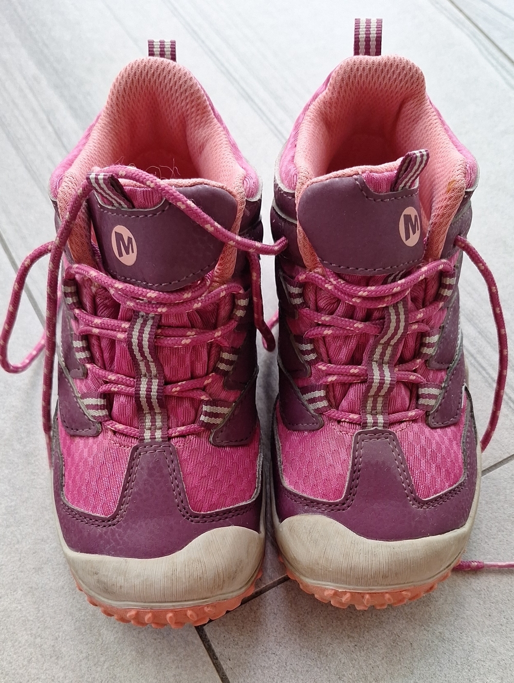Merrell Kids' Pink Waterproof Hiking Shoes - Picture 2 of 6